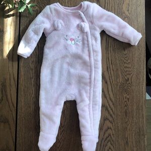 Absorba Baby Girl Pink Plush Footies